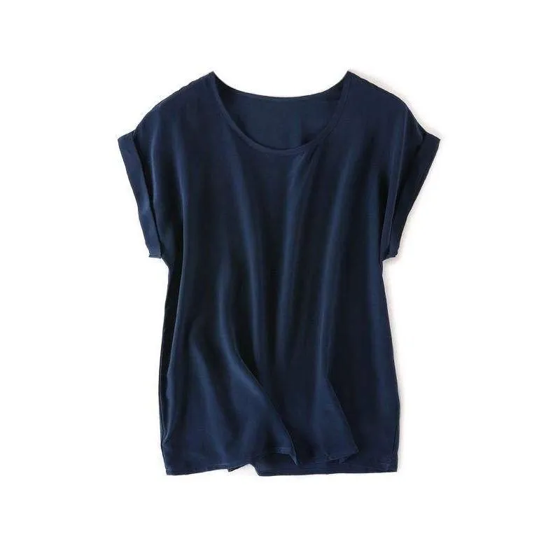 100% Real Silk Batwing Sleeve Tee