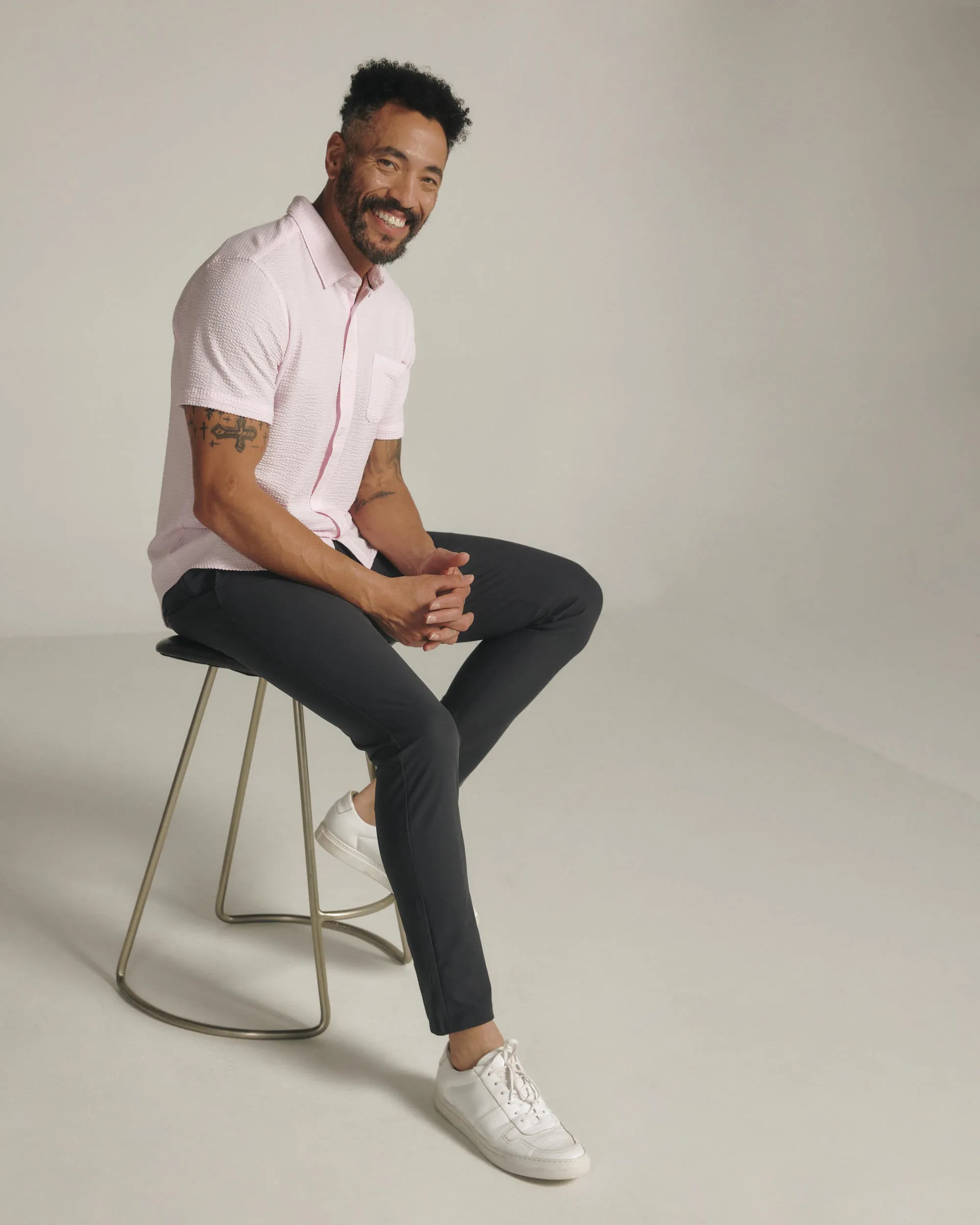 7 Diamonds Bennet Short Sleeve Shirt in Pink