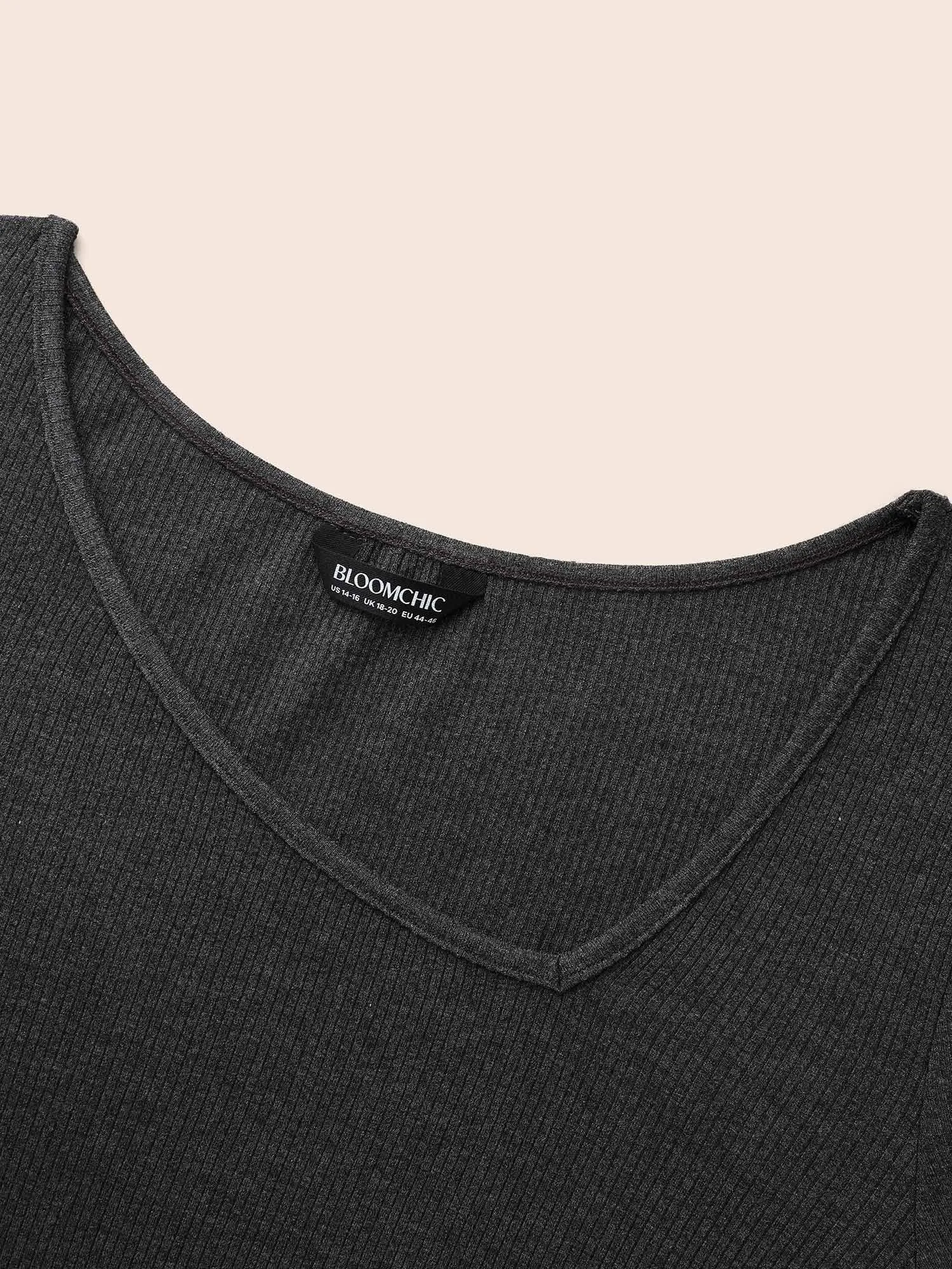 Airy Cozy Asymmetrical Neckline T-shirt