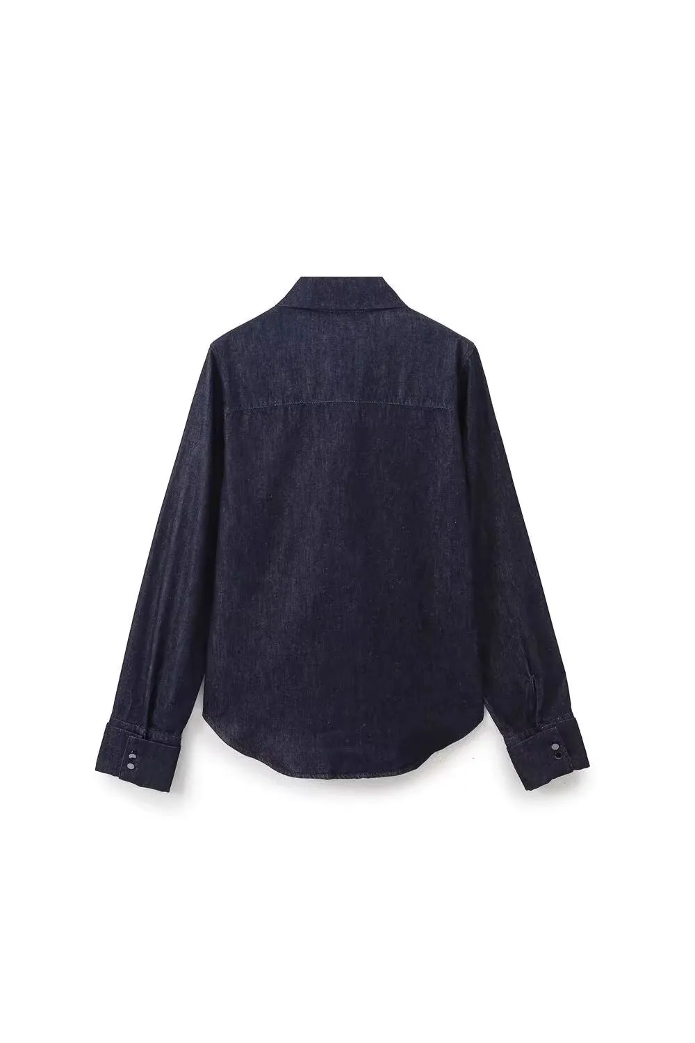 'Athena' Bow-Decorated Denim Shirt & Pants (Sold Separately)