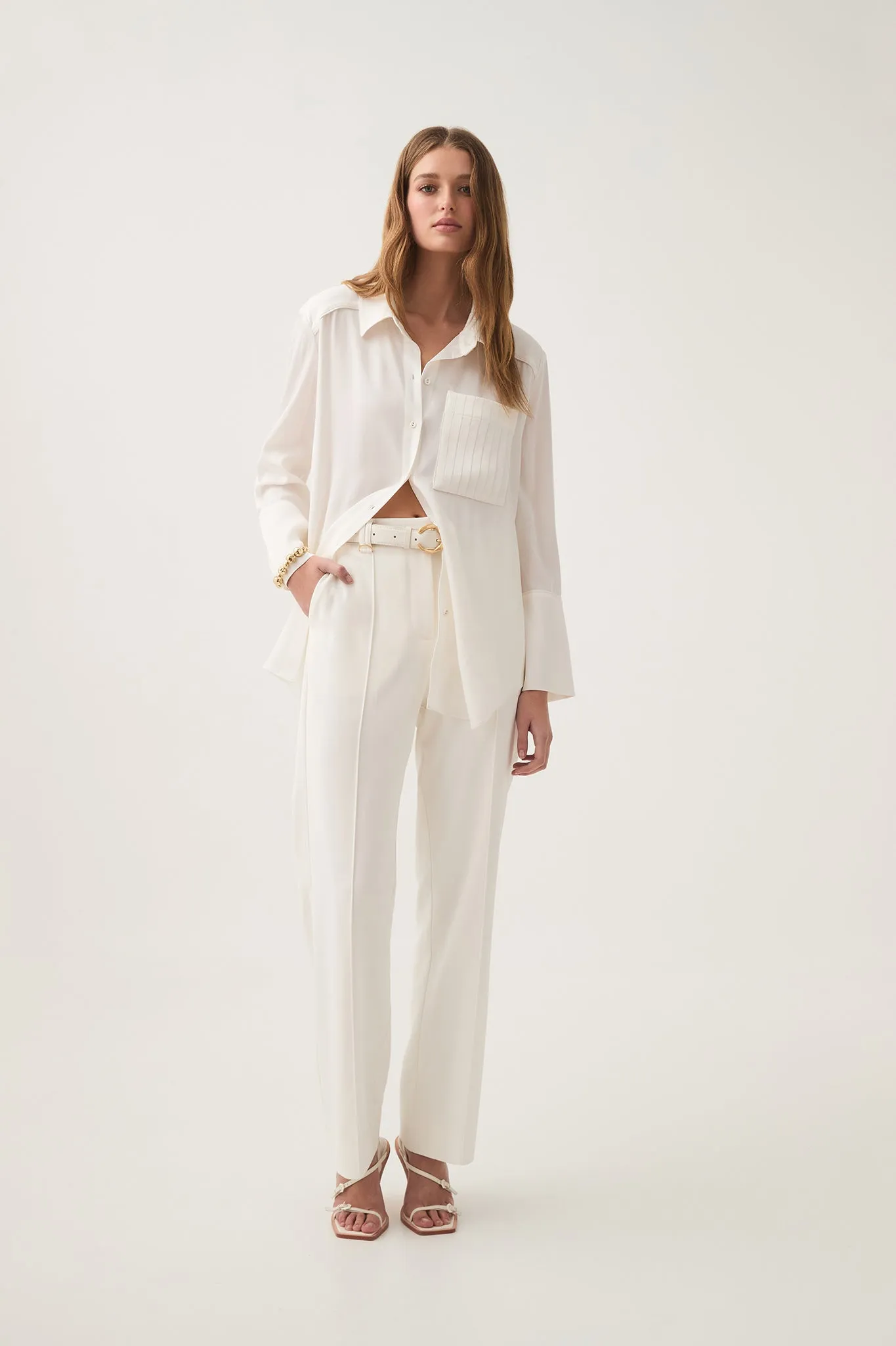 Audrey Pleat Pocket Shirt
