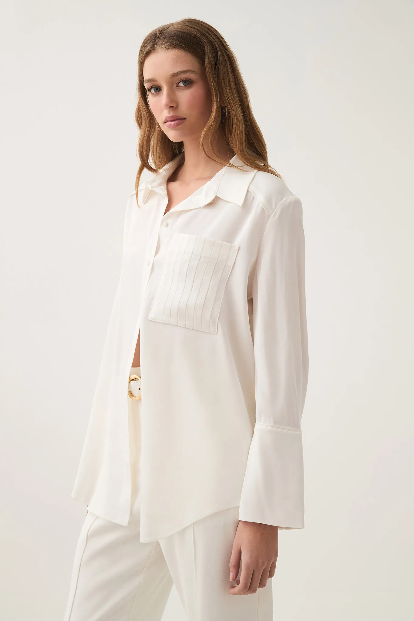 Audrey Pleat Pocket Shirt