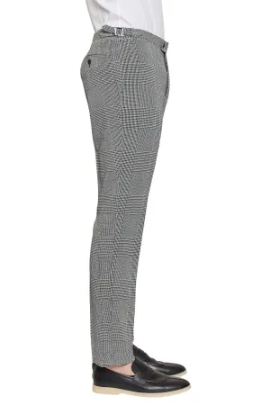 Axel Check Side Tab Pant in Black/White