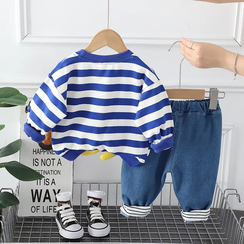Baby Boy Striped Sky Outfit