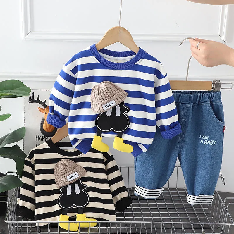 Baby Boy Striped Sky Outfit