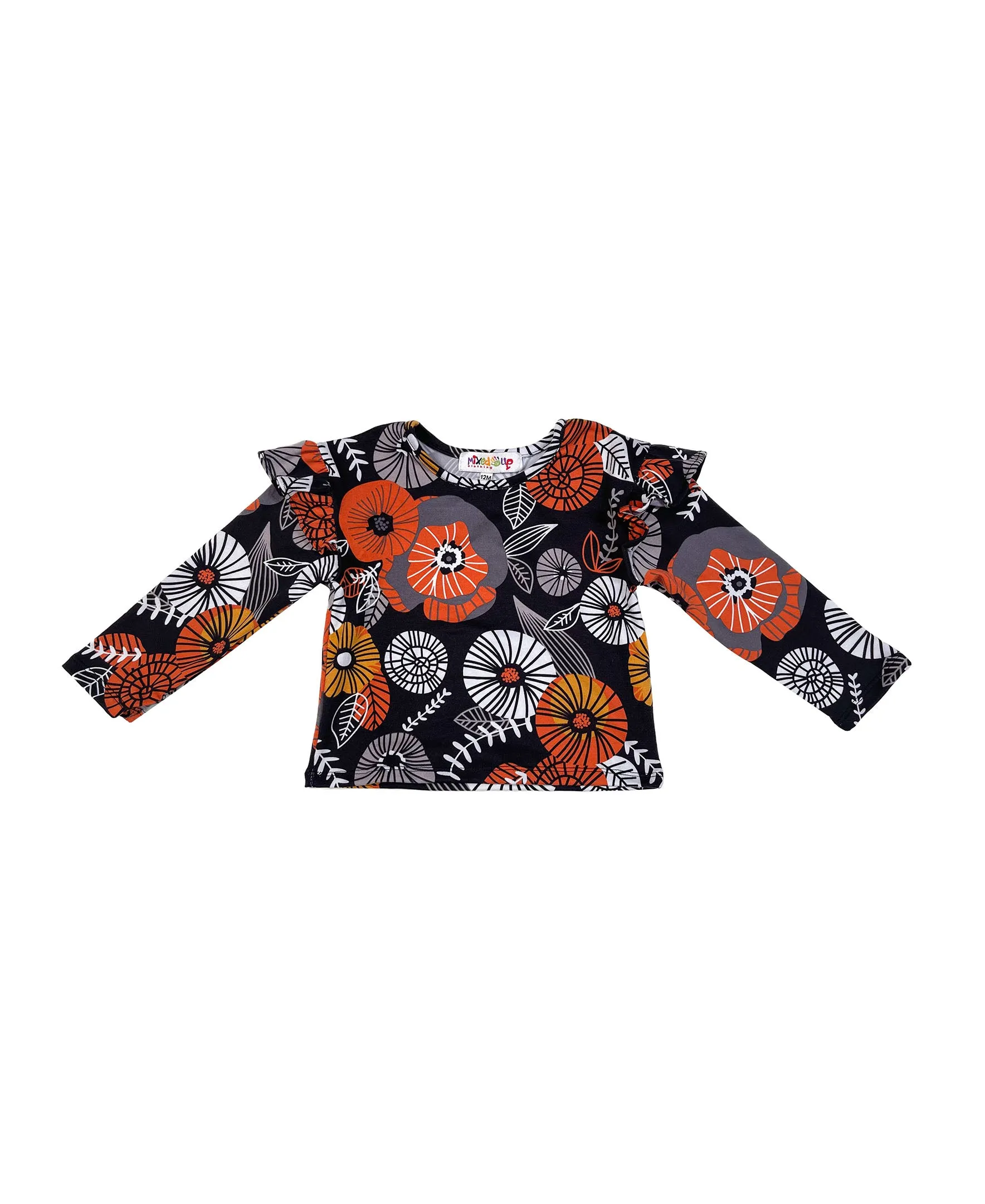 Baby Girls Ruffle Flutter Sleeve Top