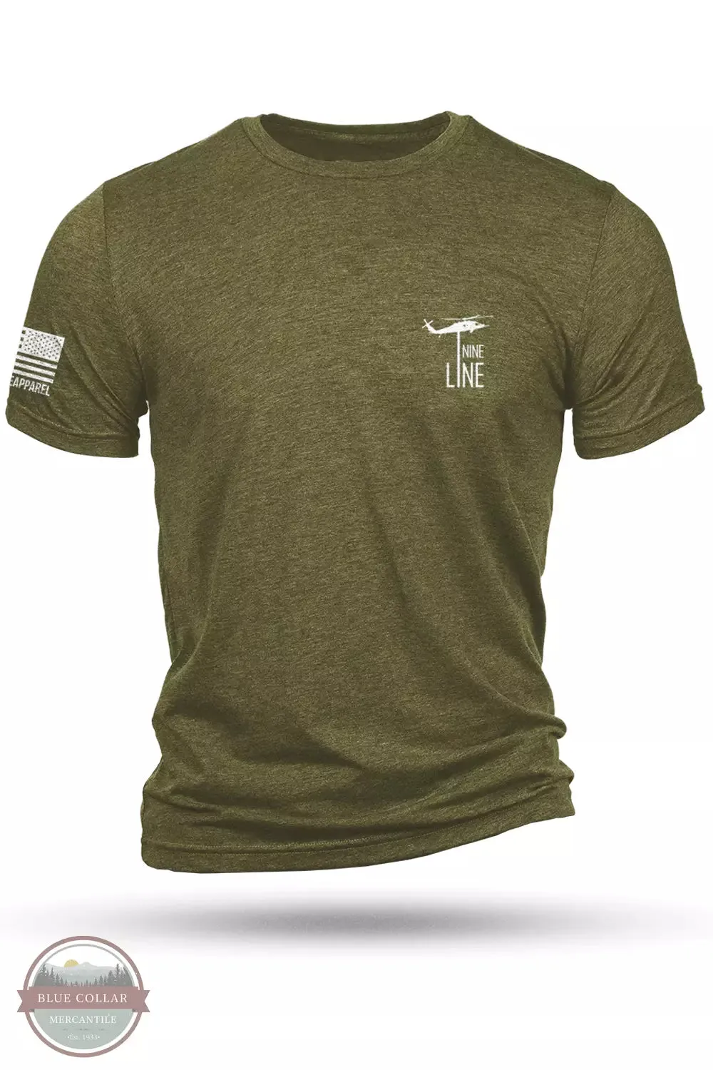 BASIC-TSTRI-OLIVETRIBLEND Core Drop Line Short Sleeve T-Shirt