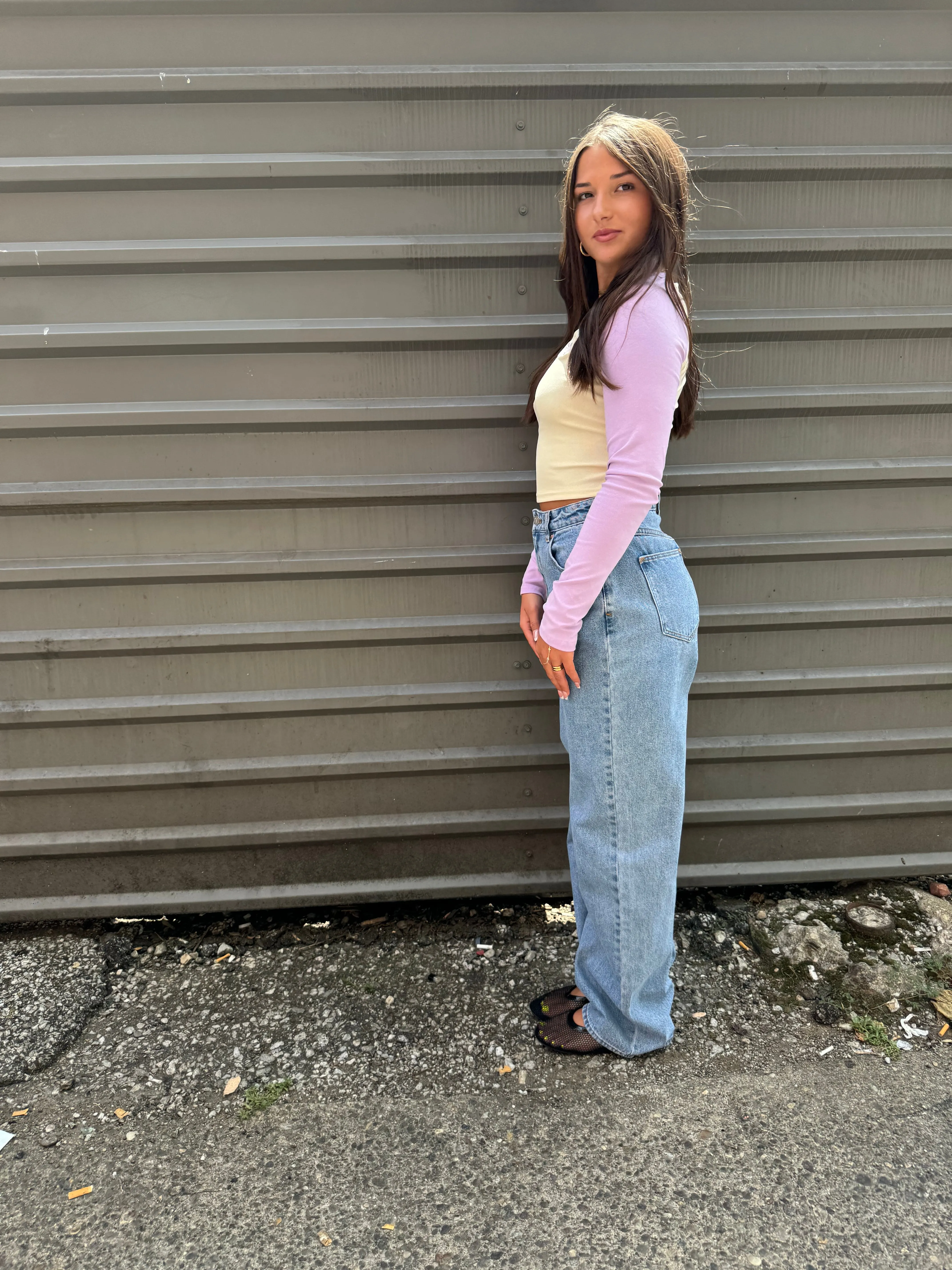 BELLA COLORBLOCK LONG SLEEVE TEE