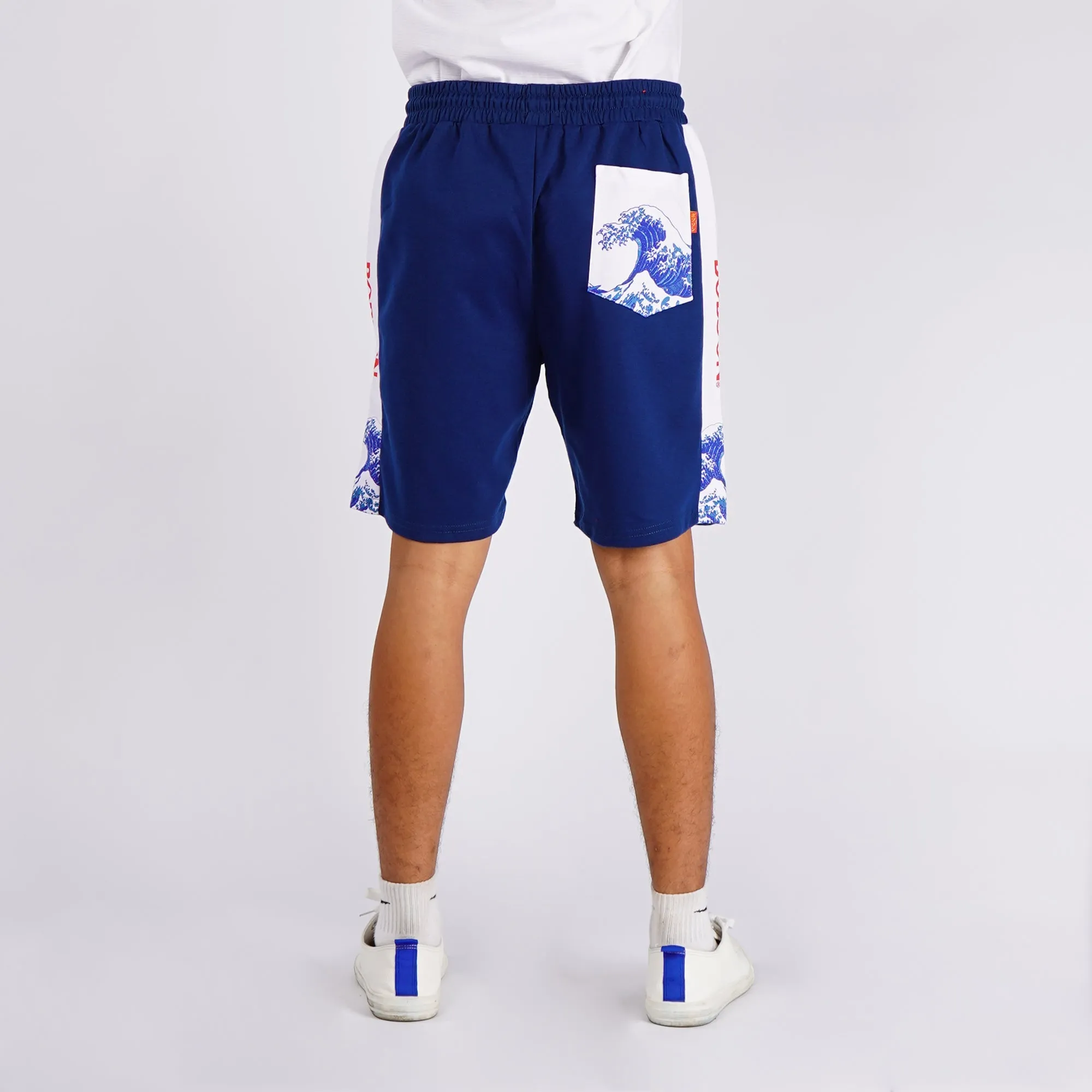 Bobson Japanese Men's Basic Non-Denim Jogger short for Men Trendy Fashion High Quality Apparel Comfortable Casual short for Men Mid Waist 118154 (Blue)