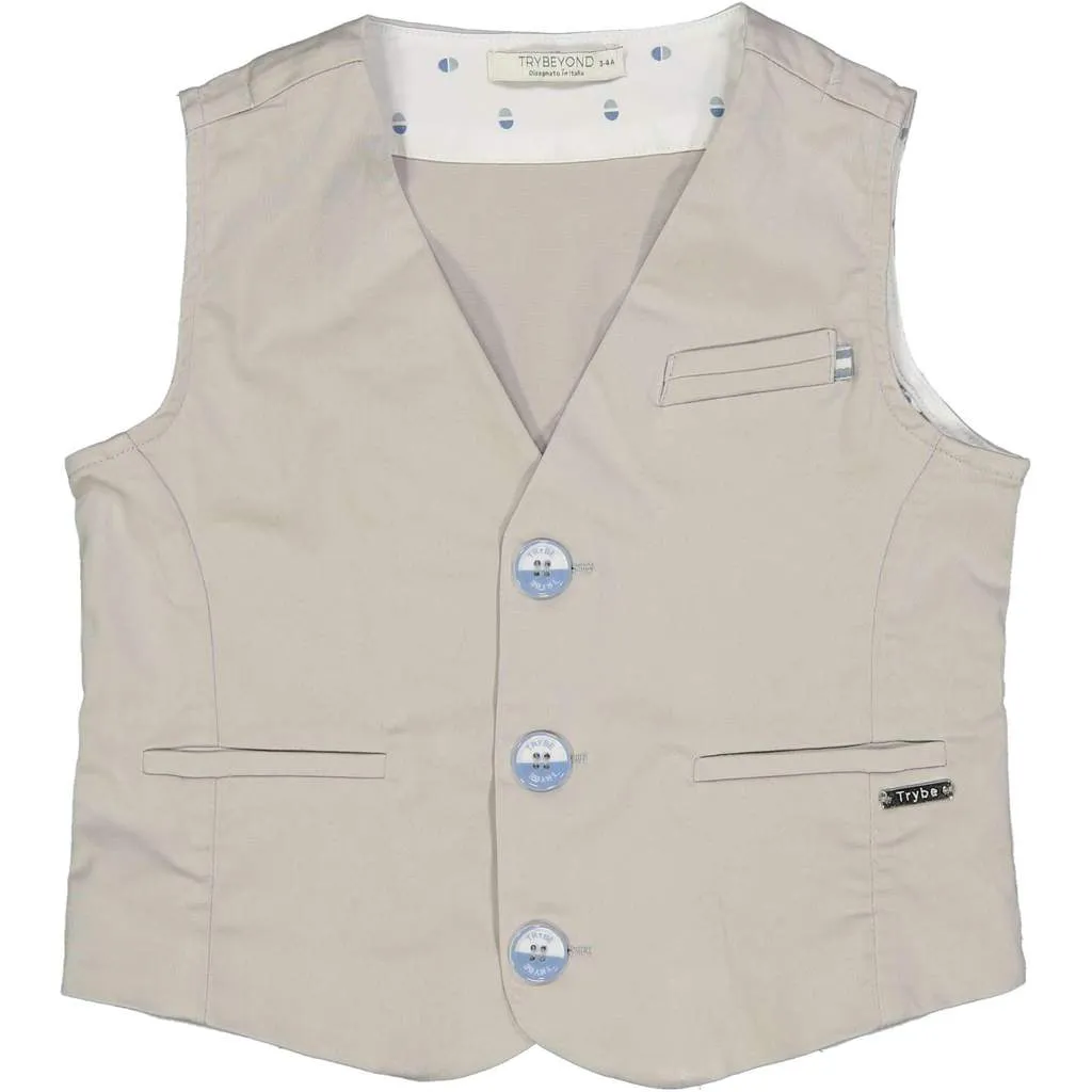 Boys Cream Try Beyond Waistcoat