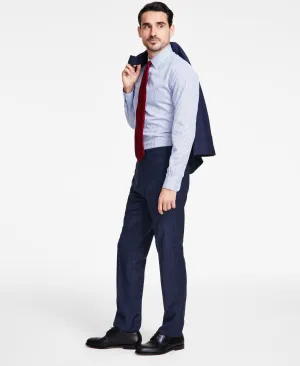 Brooks Brothers Mens Classic fit Dress Pants Pants 38 / 30 Blue Plaid Stretch