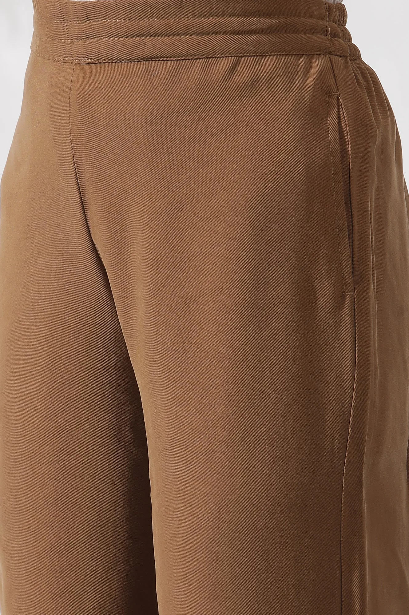 Brown Straight Fit Trouser Pants