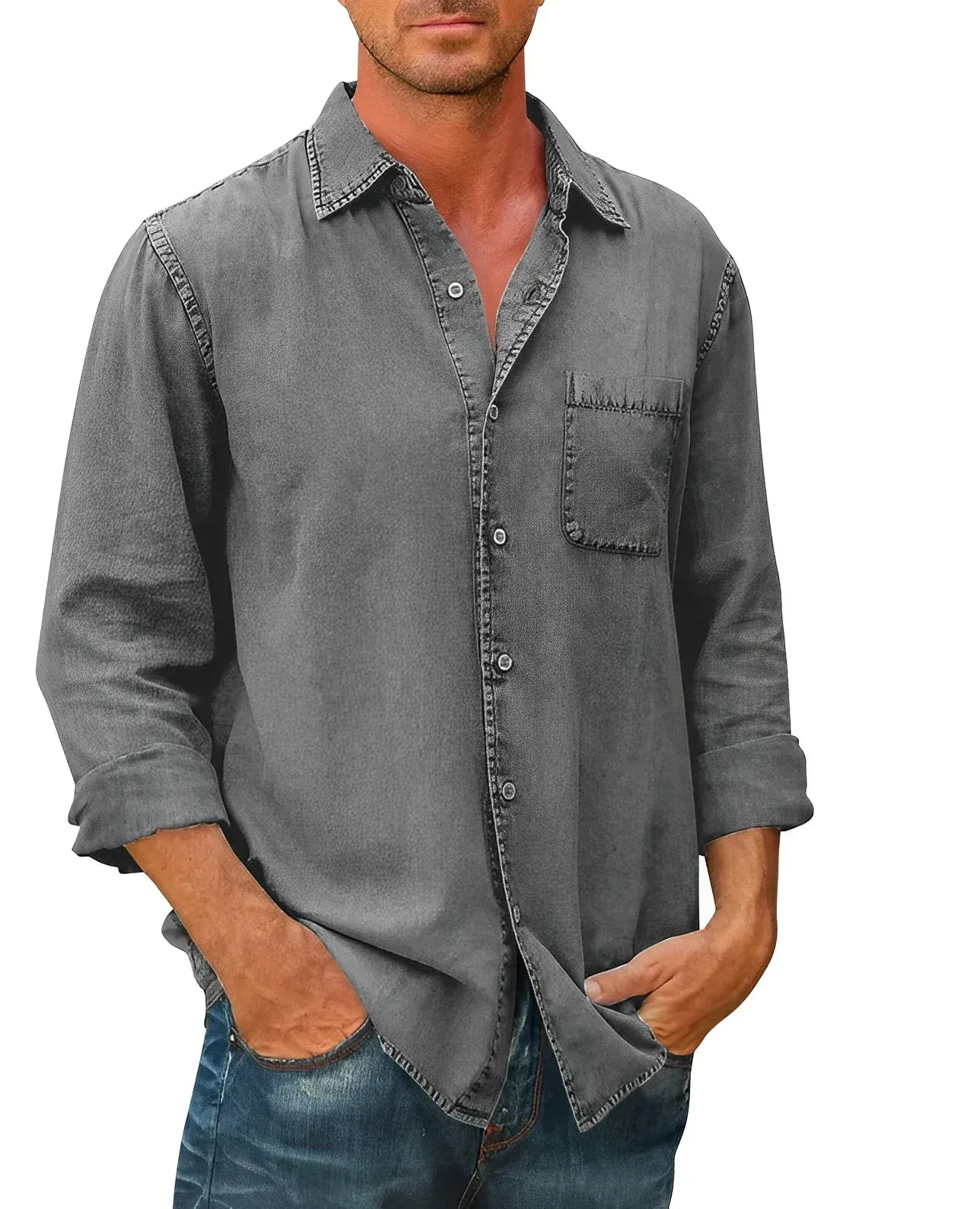 CALLUM - CASUAL LONG-SLEEVE SHIRT