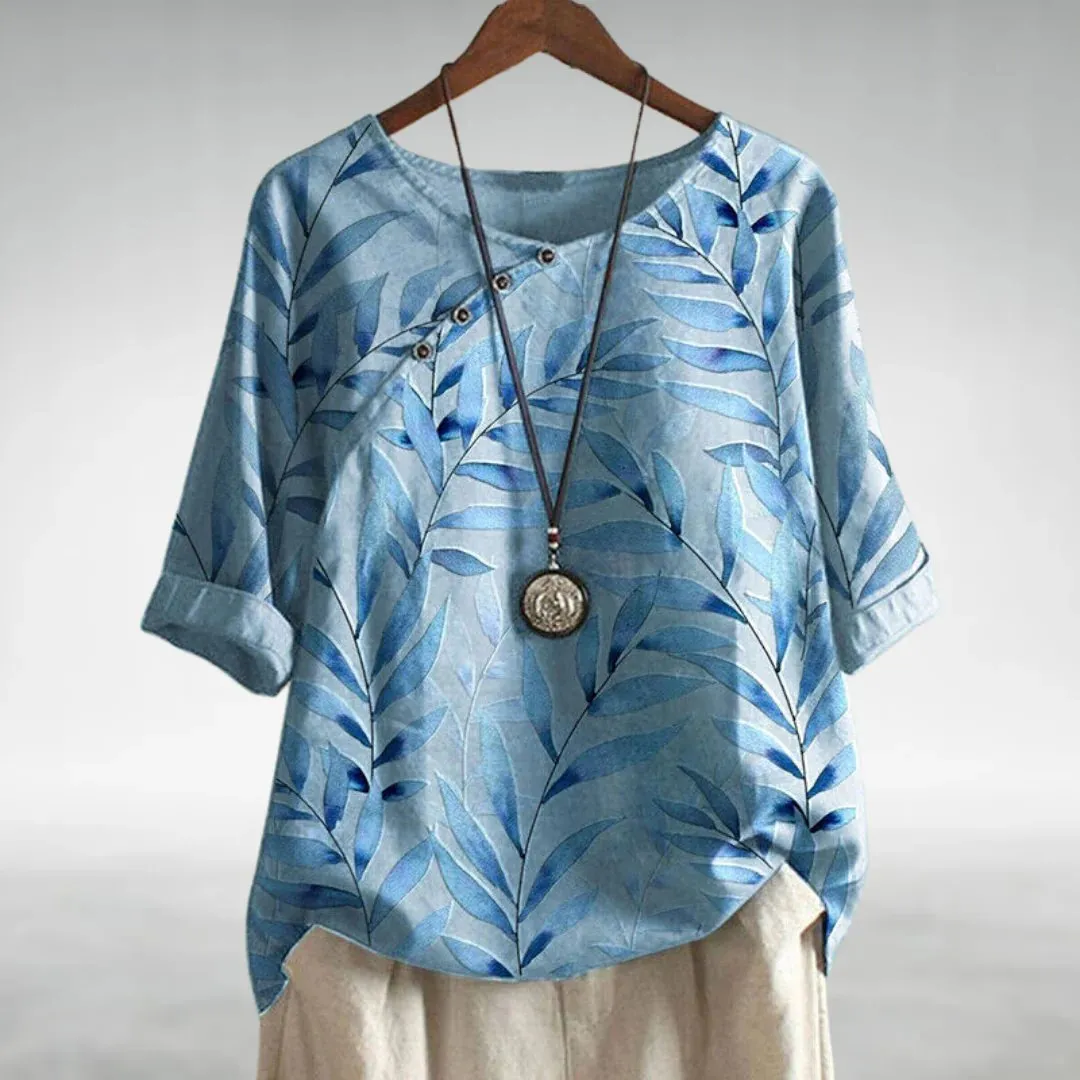 Casual Relaxed Floral Women's Shirt