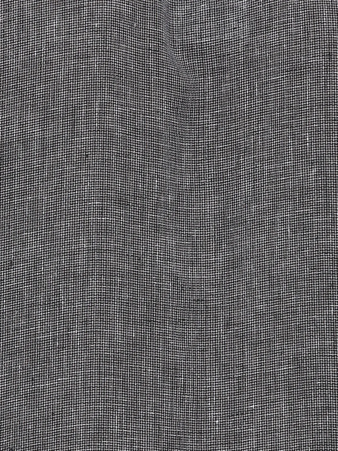 Classic Black Grey Linen Shirt - MM0733
