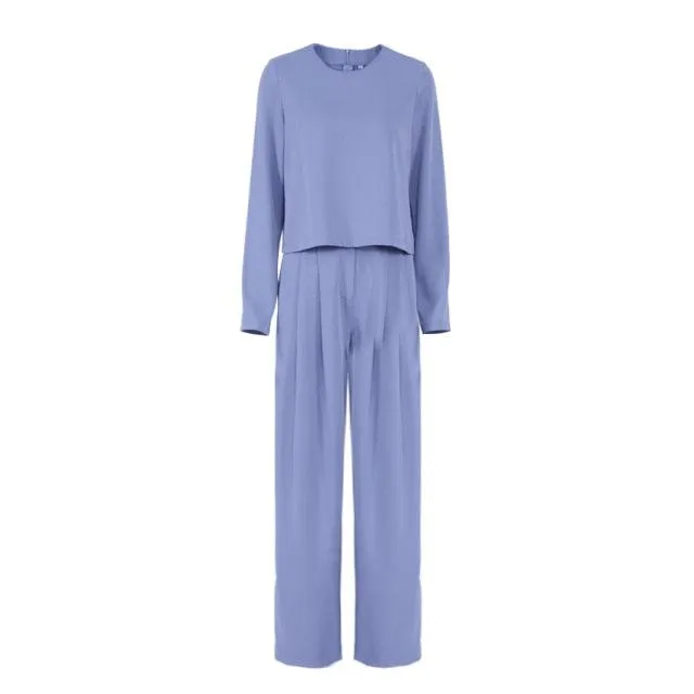 Classic Wide Pants Pleated Loose Women’s Tops Trousers