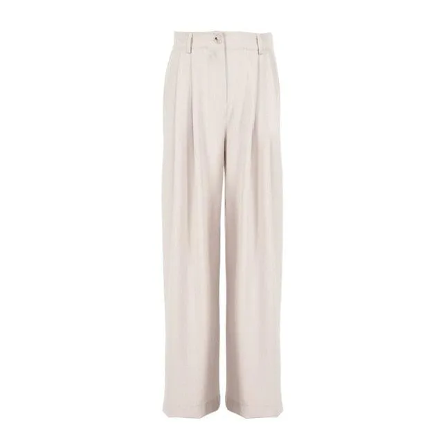 Classic Wide Pants Pleated Loose Women’s Tops Trousers