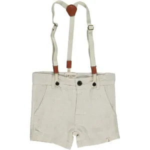 Cream Captain Shorts with Suspenders