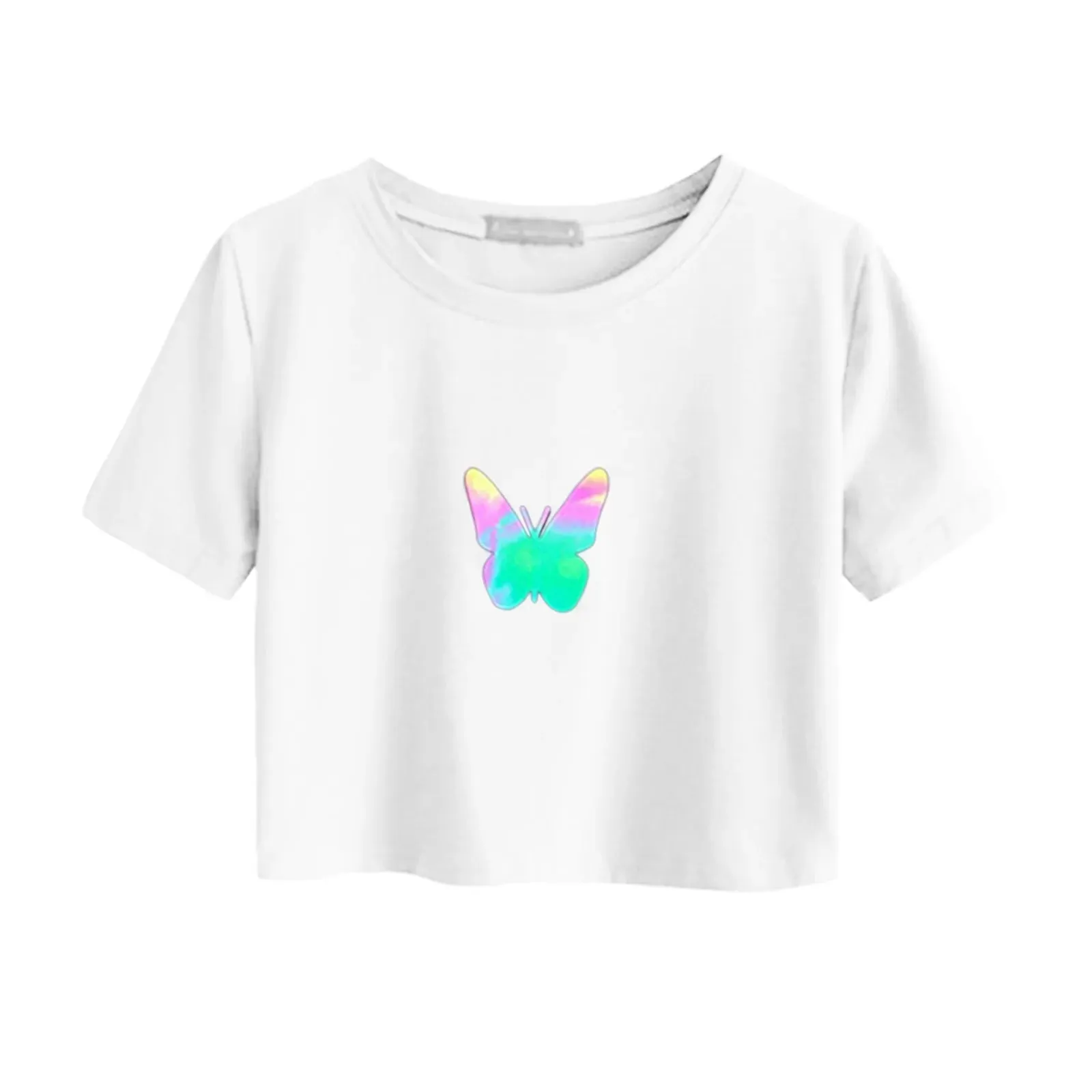 Crop Top Reflective Butterfly