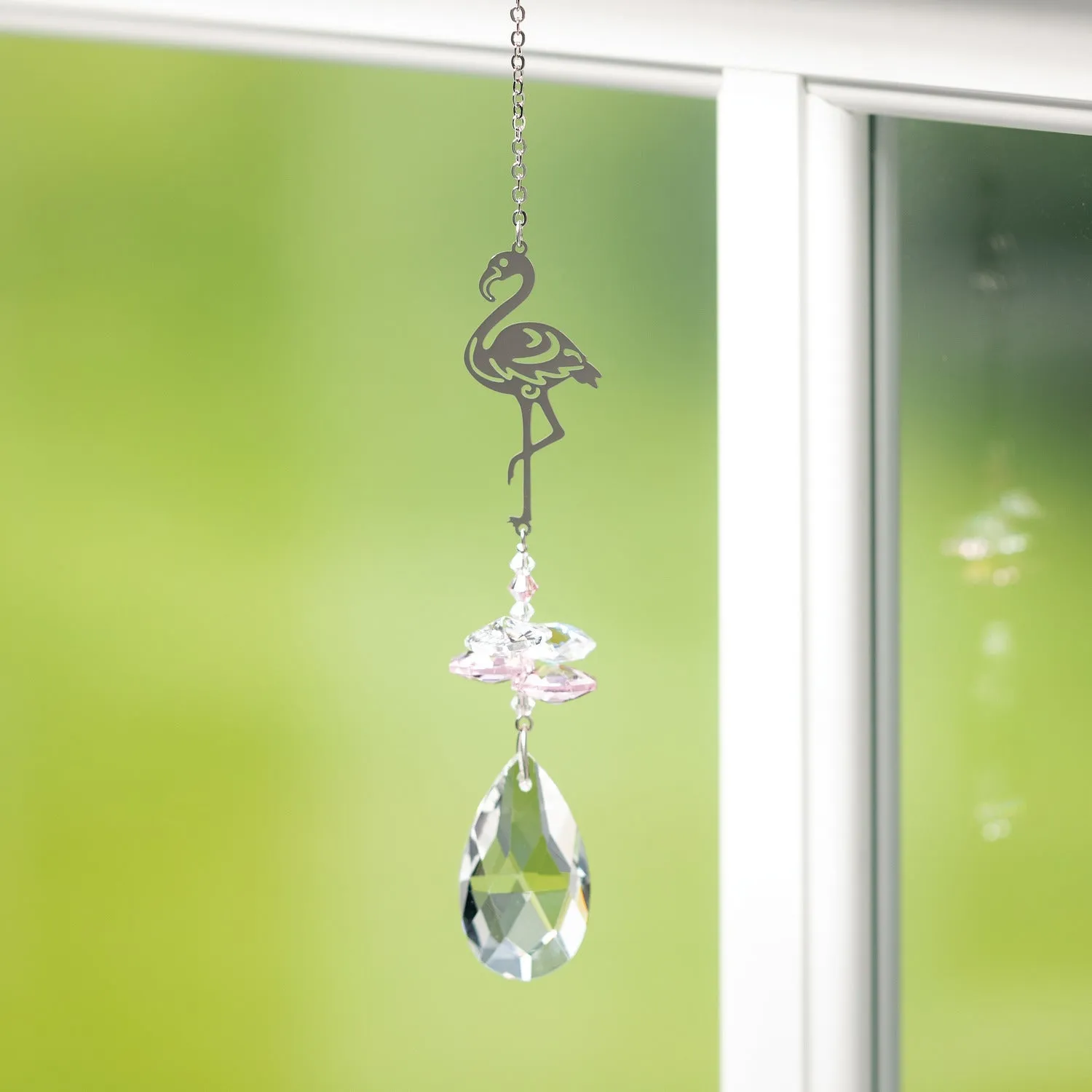 Crystal Fantasy Suncatcher - Pink Flamingo