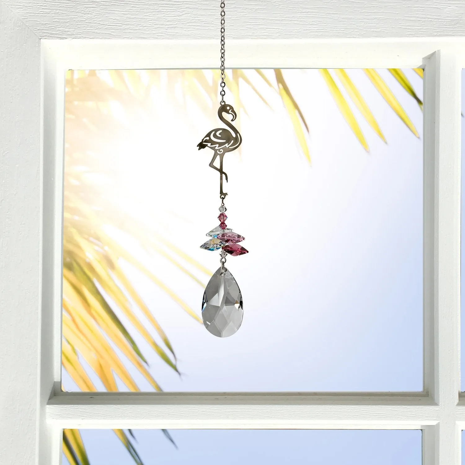 Crystal Fantasy Suncatcher - Pink Flamingo