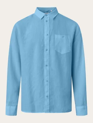 Custom fit linen shirt - Airy Blue