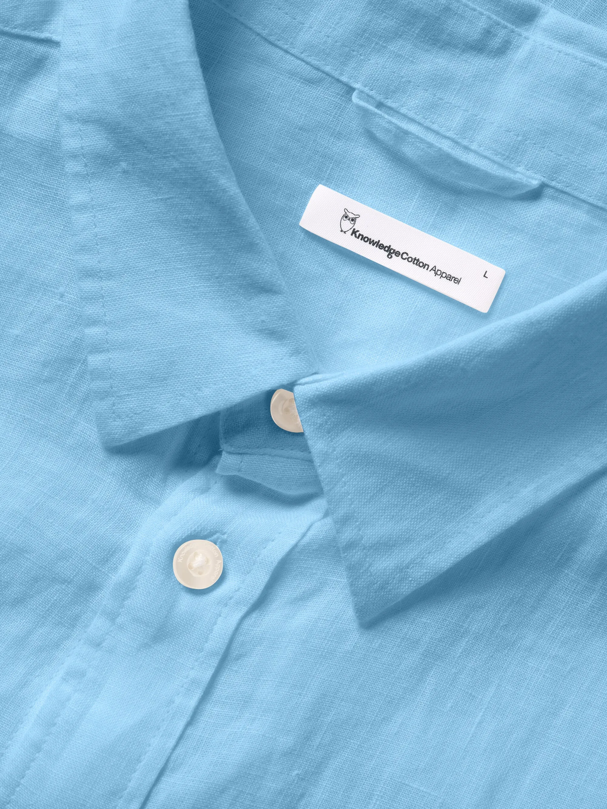 Custom fit linen shirt - Airy Blue