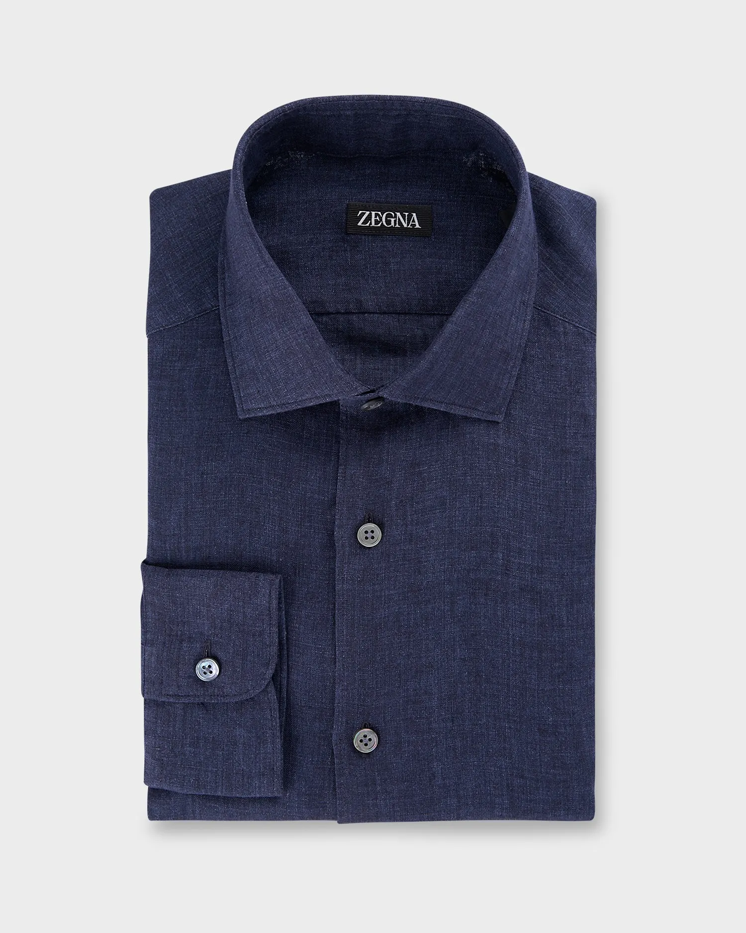 Dark Blue Linen Shirt