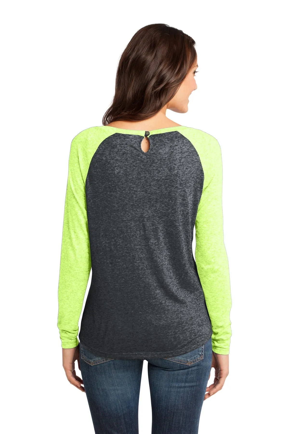 District - Juniors Microburn Long Sleeve Raglan Tee. DT262