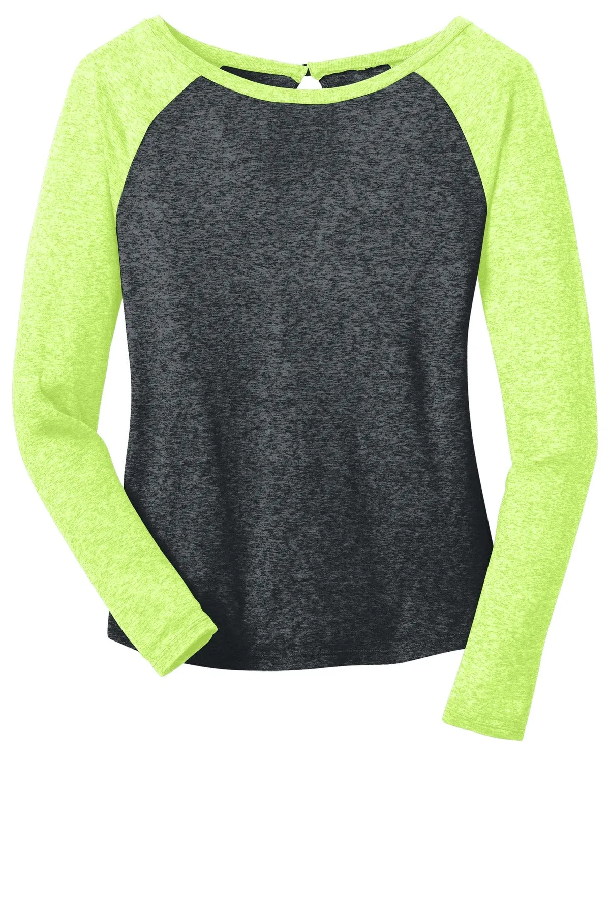 District - Juniors Microburn Long Sleeve Raglan Tee. DT262