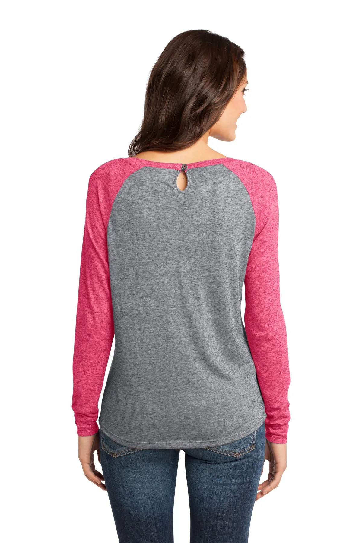 District - Juniors Microburn Long Sleeve Raglan Tee. DT262