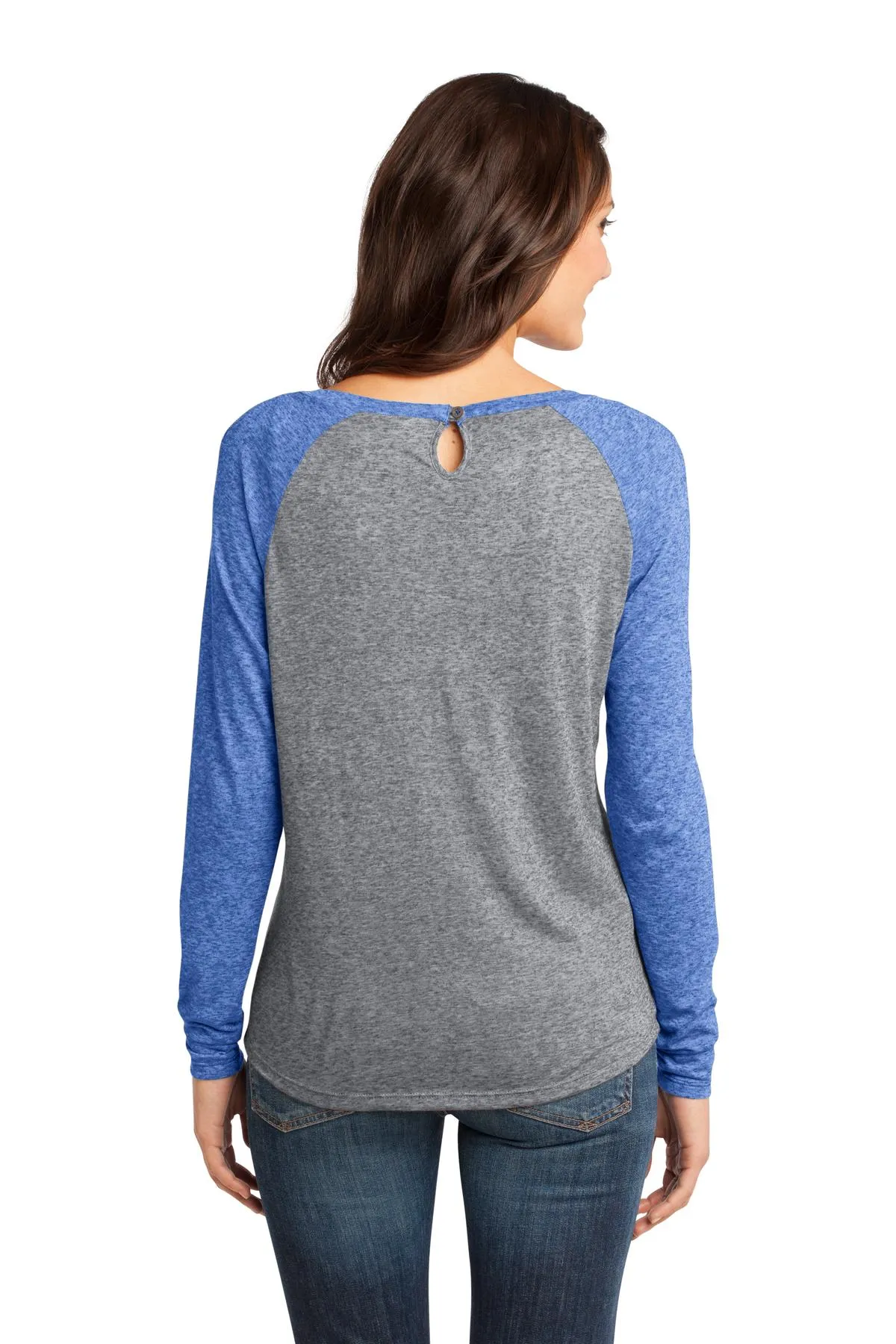 District - Juniors Microburn Long Sleeve Raglan Tee. DT262