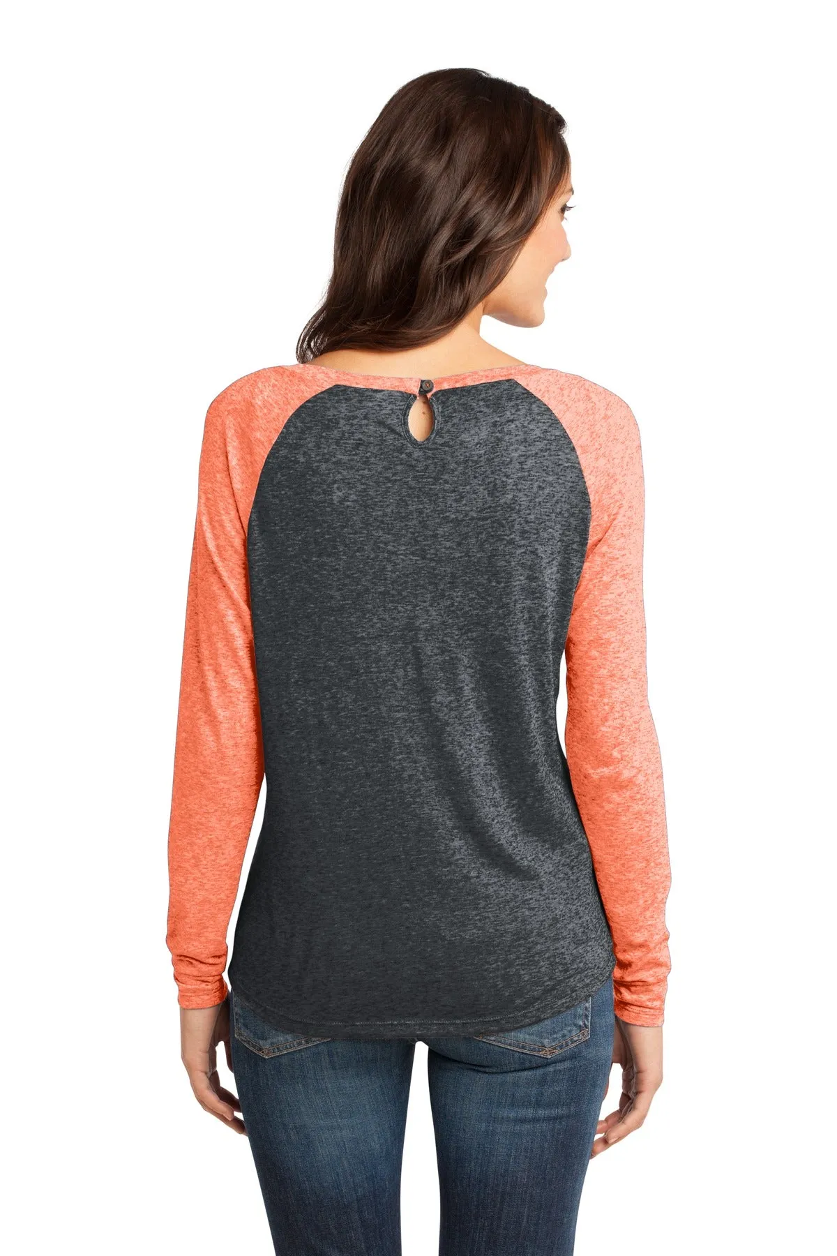 District - Juniors Microburn Long Sleeve Raglan Tee. DT262