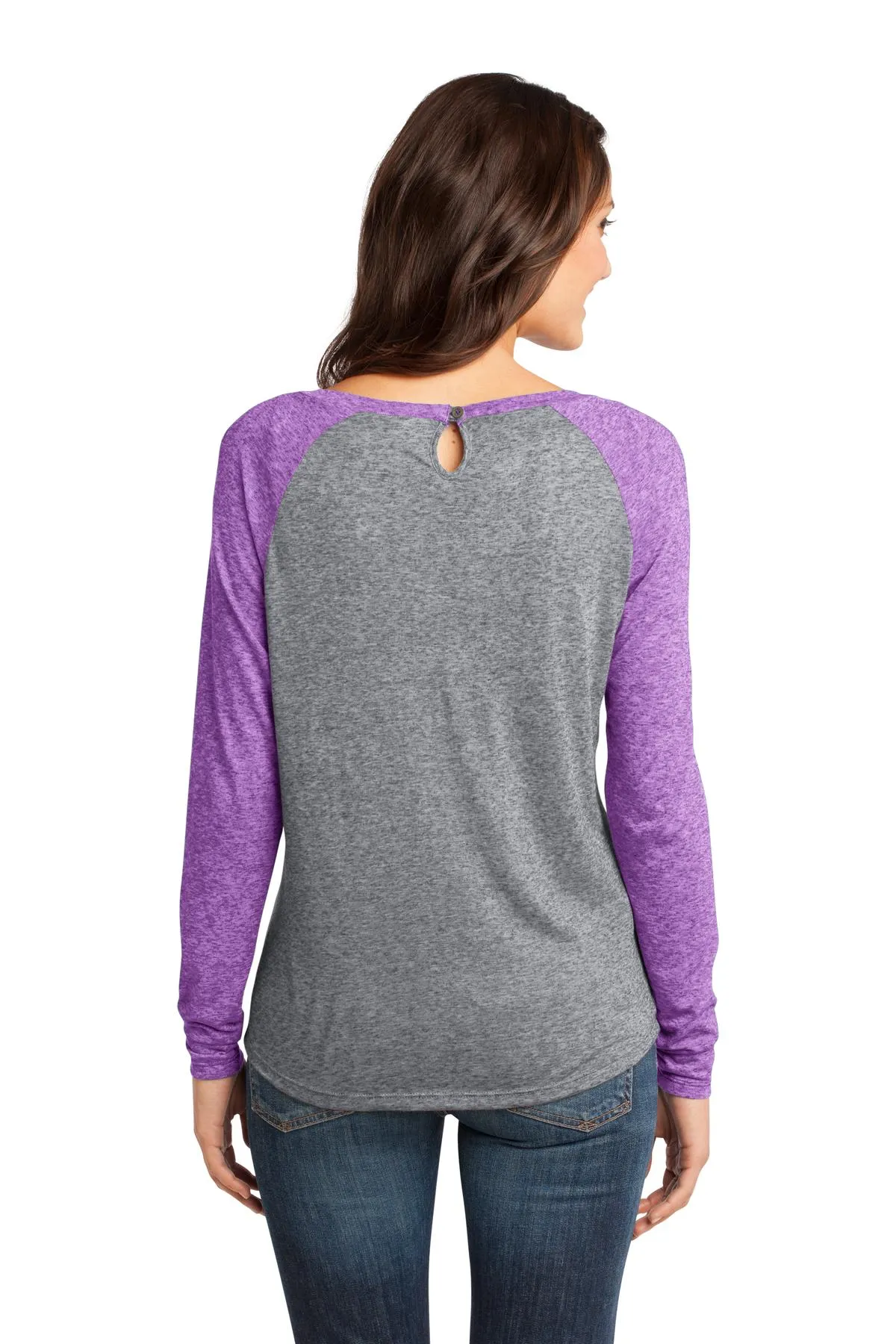 District - Juniors Microburn Long Sleeve Raglan Tee. DT262