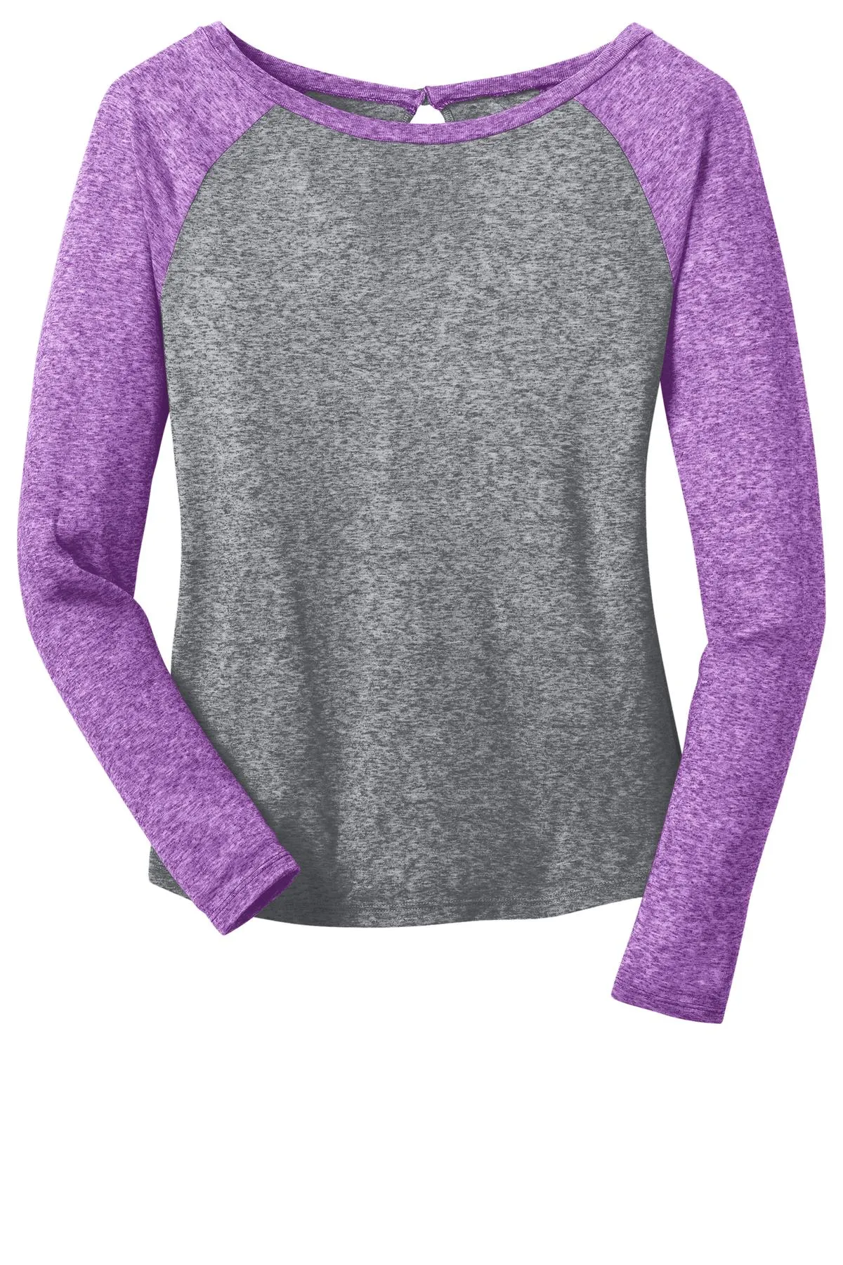 District - Juniors Microburn Long Sleeve Raglan Tee. DT262
