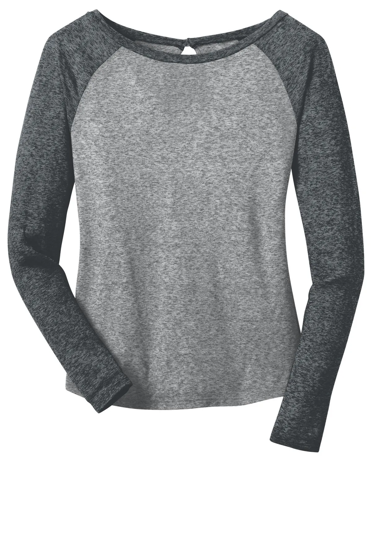 District - Juniors Microburn Long Sleeve Raglan Tee. DT262