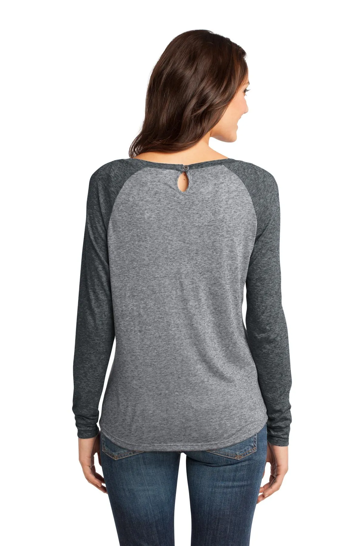 District - Juniors Microburn Long Sleeve Raglan Tee. DT262