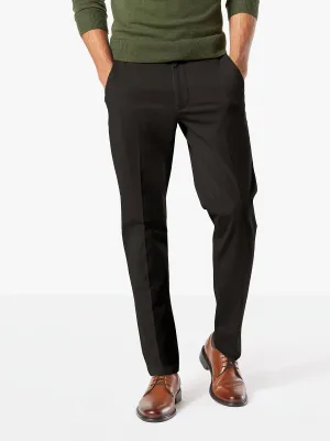 Dockers Mens Slim fit Casual Khaki Pants 32 / 30 Black Solid Stretch
