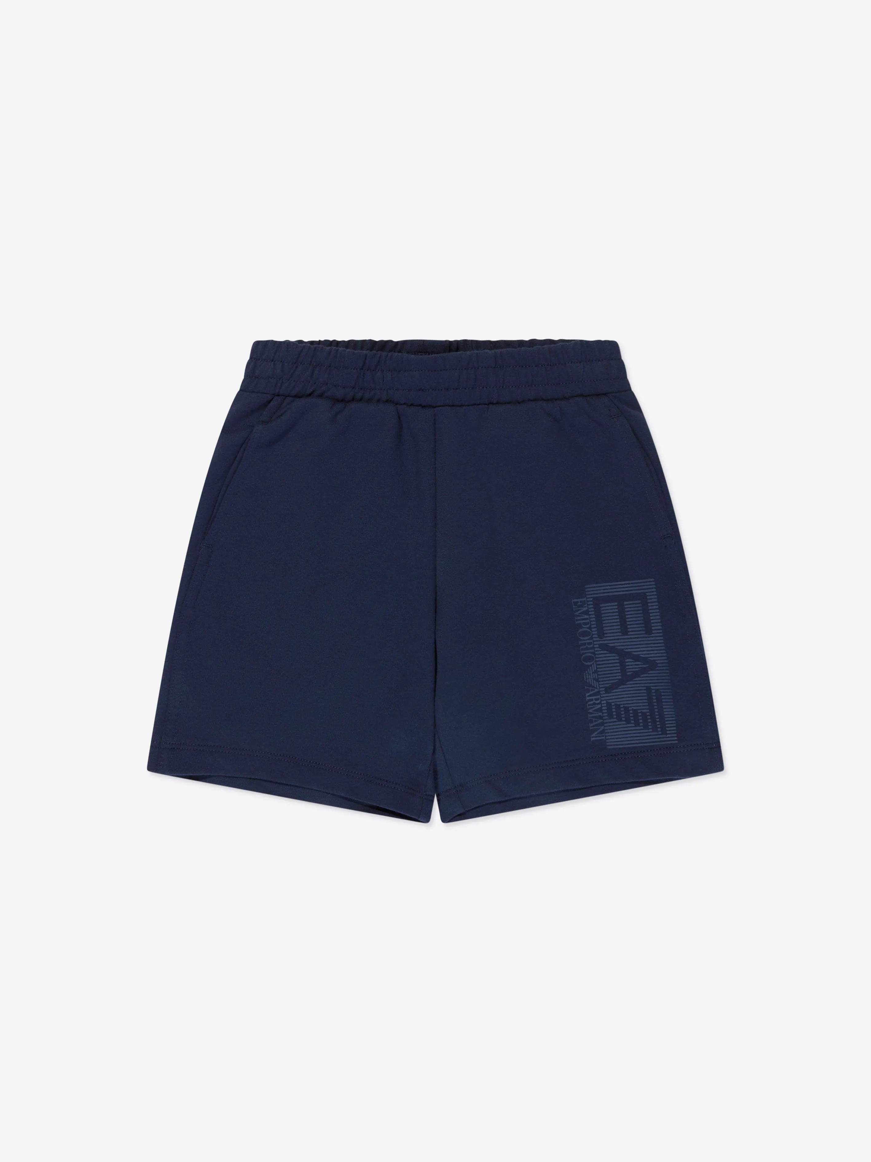 EA7 Emporio Armani Boys Train Visibility T-Shirt And Shorts Set in Blue