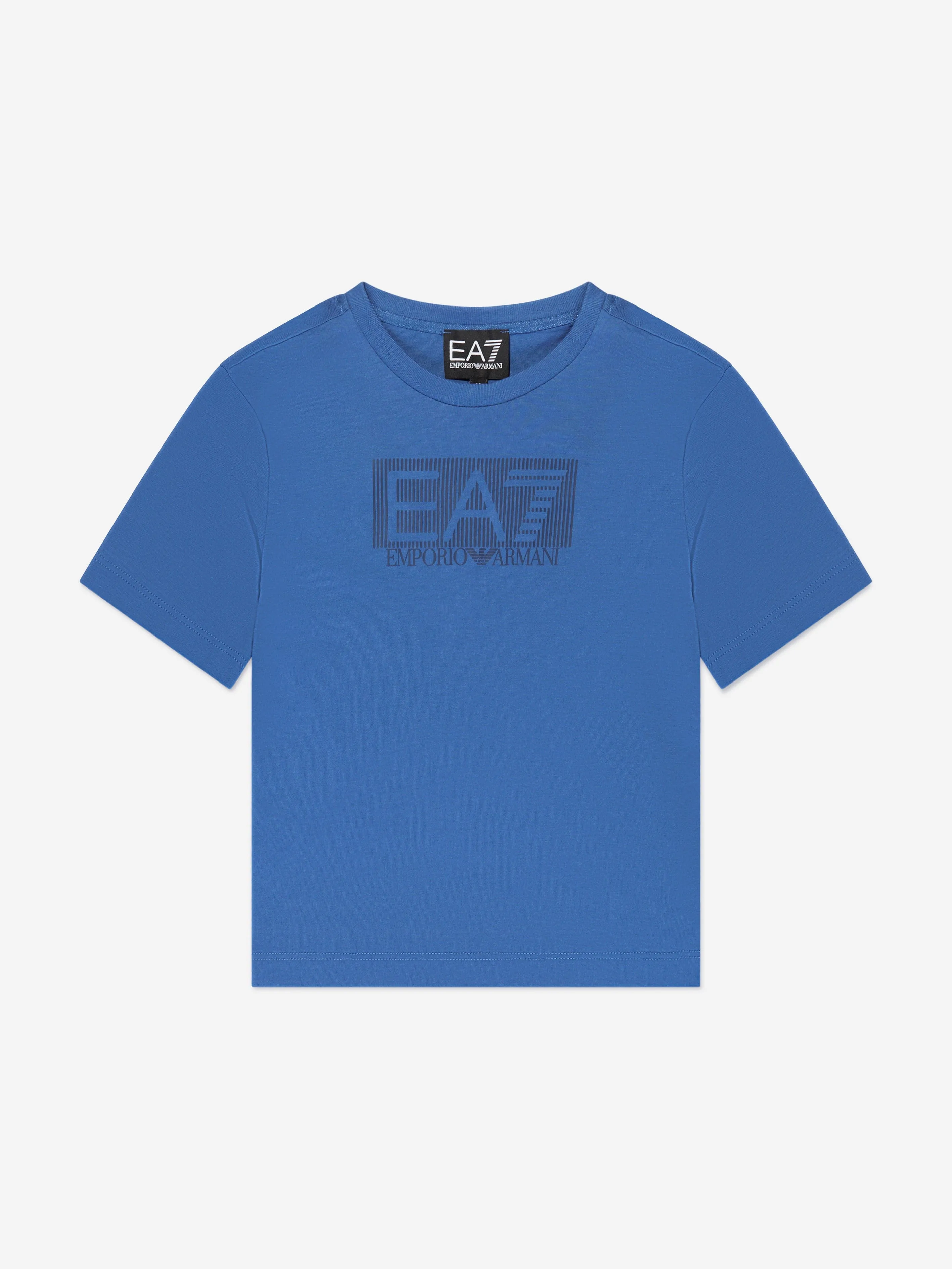 EA7 Emporio Armani Boys Train Visibility T-Shirt And Shorts Set in Blue