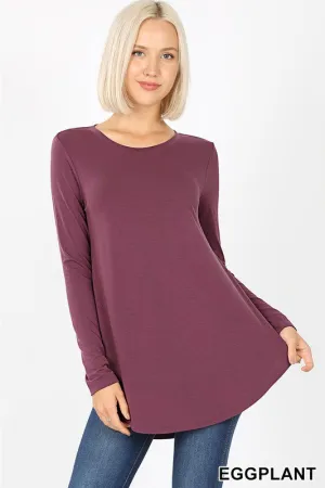 Eggplant Long Sleeve Tee- T841