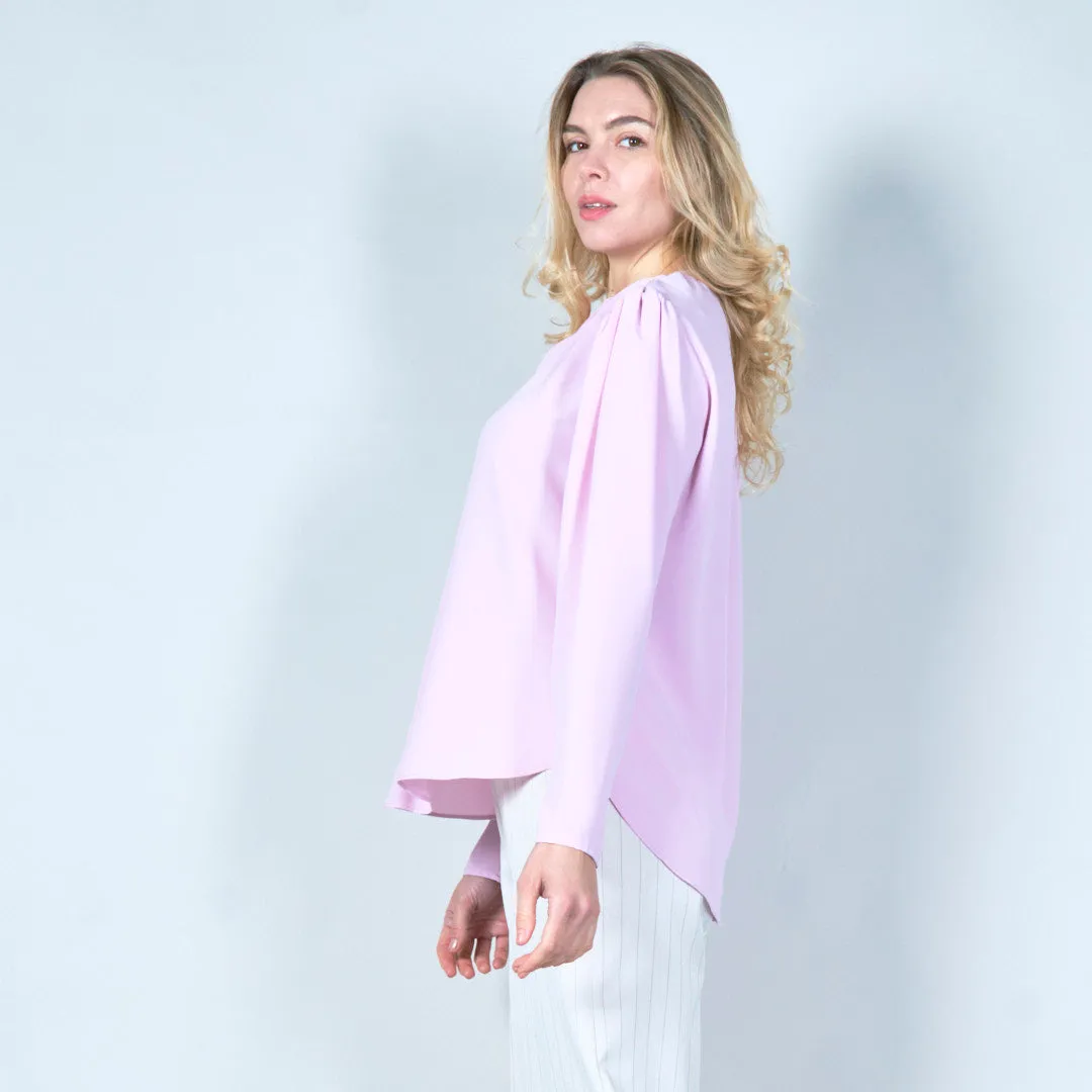 Elegant tie-neck chiffon blouse wholesale