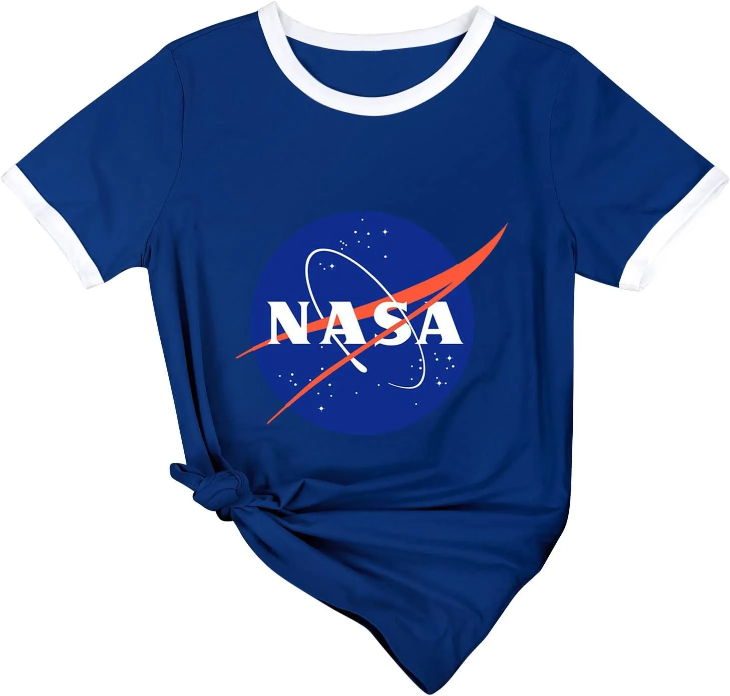 Ezcosplay Women Long Sleeve NASA Pullover Hoodie Space Graphic Sweatshirt with Pocket