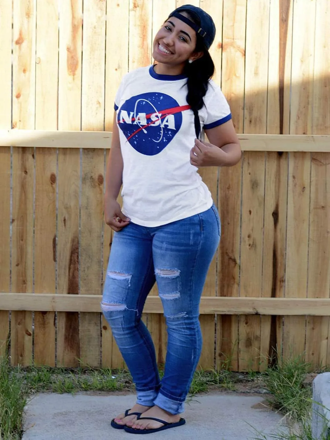 Ezcosplay Women Long Sleeve NASA Pullover Hoodie Space Graphic Sweatshirt with Pocket