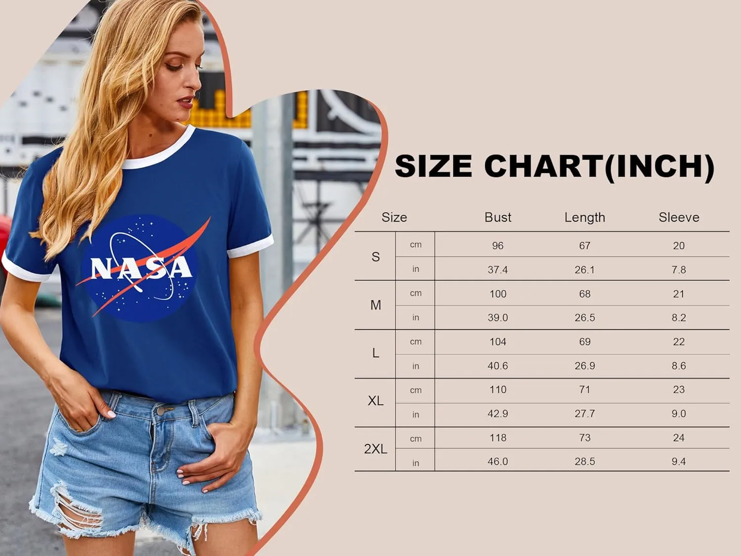 Ezcosplay Women Long Sleeve NASA Pullover Hoodie Space Graphic Sweatshirt with Pocket
