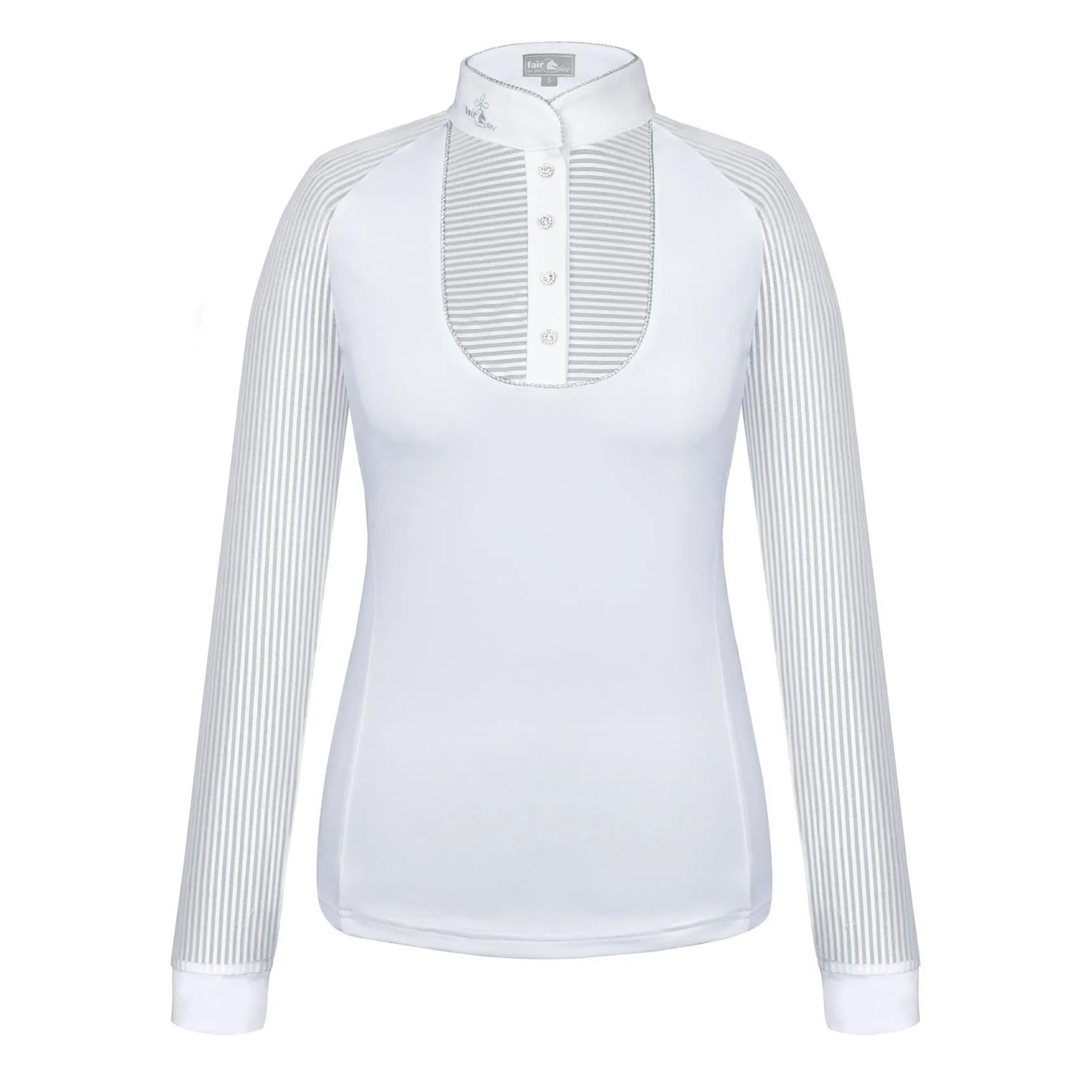 Fair Play Competition Shirt JUSTINE AIRY Long Sleeve White