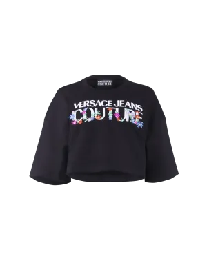 Floral Logo Cropped T-shirt