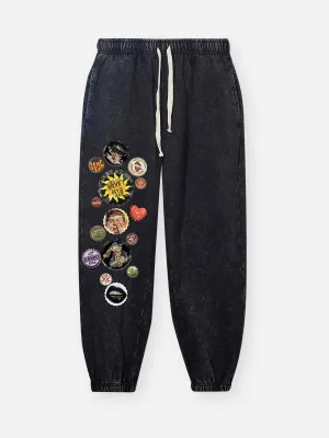 Fun Bottle Cap Art Print Pants