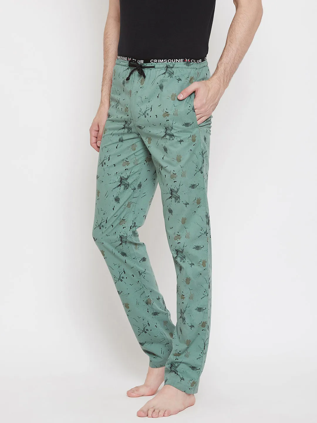Green Printed Lounge Pants