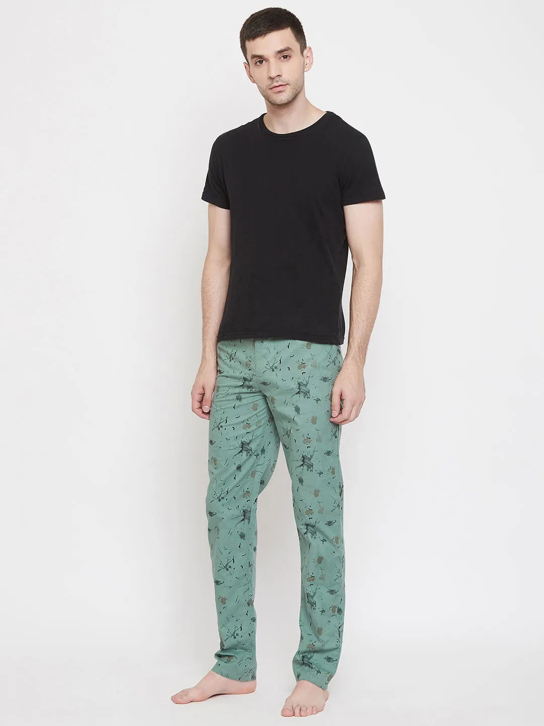 Green Printed Lounge Pants